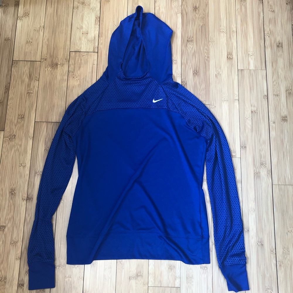 Nike Dri Fit Blue Pullover with Hood